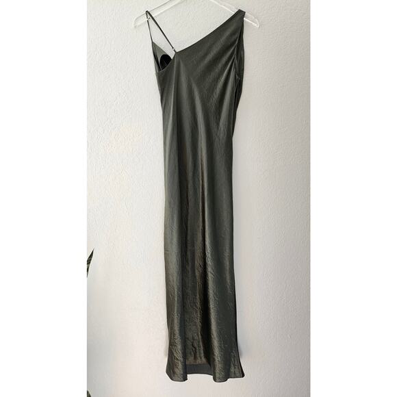 EQUIPMENT Femme Aurore Crinkle Wrap Dress Castor Grey Size 6 NEW - Picture 12 of 13